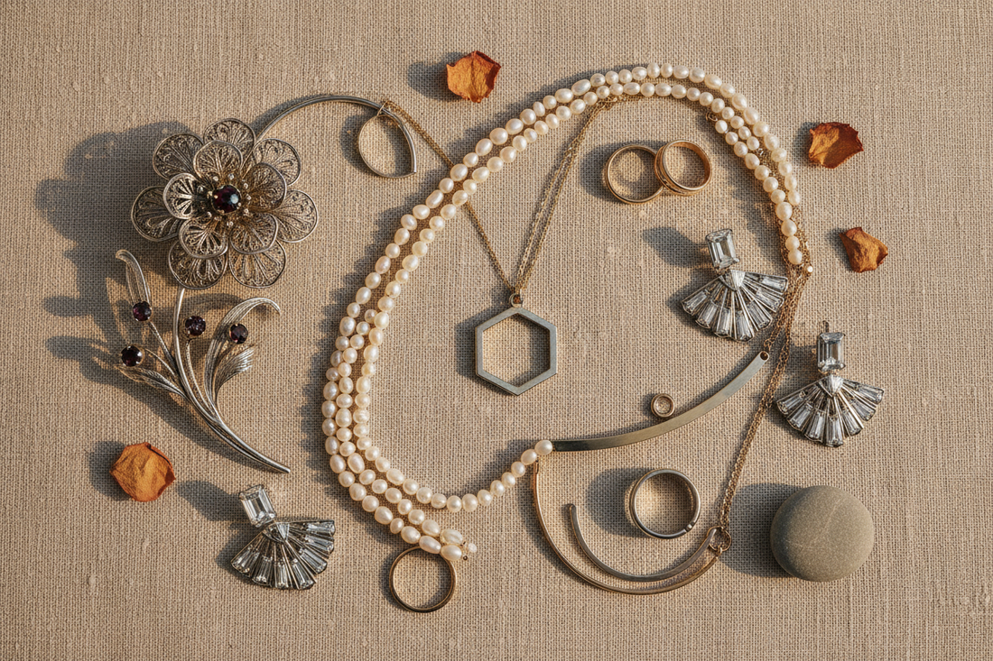 ¿Cómo mezclar bisutería vintage y moderna?