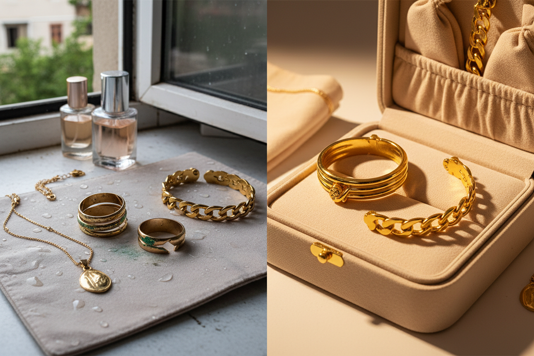 ¿Por qué tu bisutería bañada en oro pierde el color y cómo evitarlo?