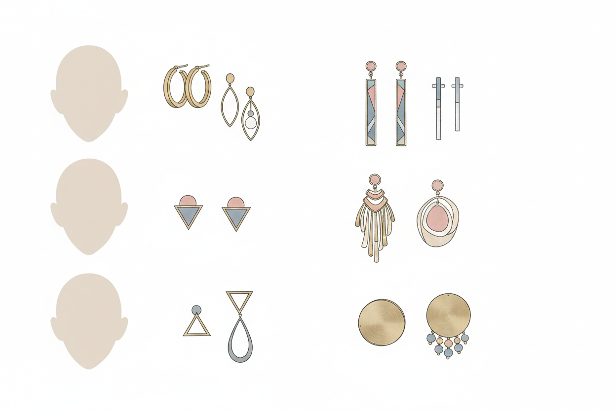 ¿Qué forma de pendientes necesitas según tu tipo de rostro?