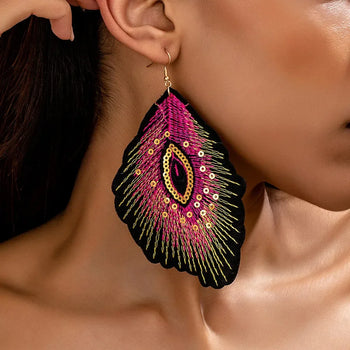Pendientes de plumas