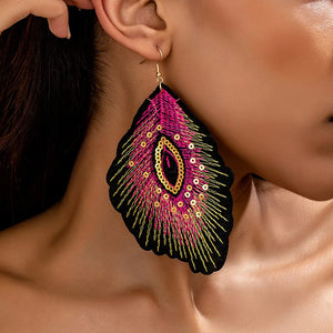 Pendientes de plumas
