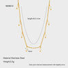 collar 304 acero inoxidable bañado en oro diseño geométrico Loyobriyida fondo blanco