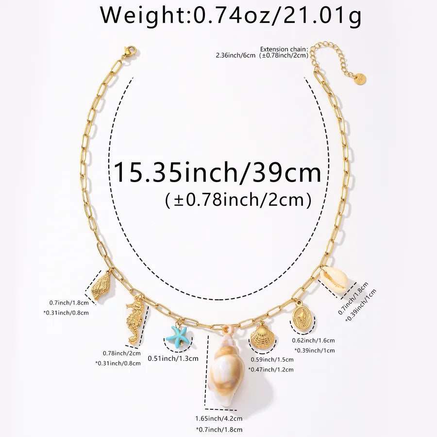 collar 304 acero inoxidable bañado en oro 18k sin piedra Loyobriyida fondo blanco