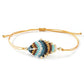 pulsera cobre bead wax line diseño hoja Loyobriyida fondo blanco