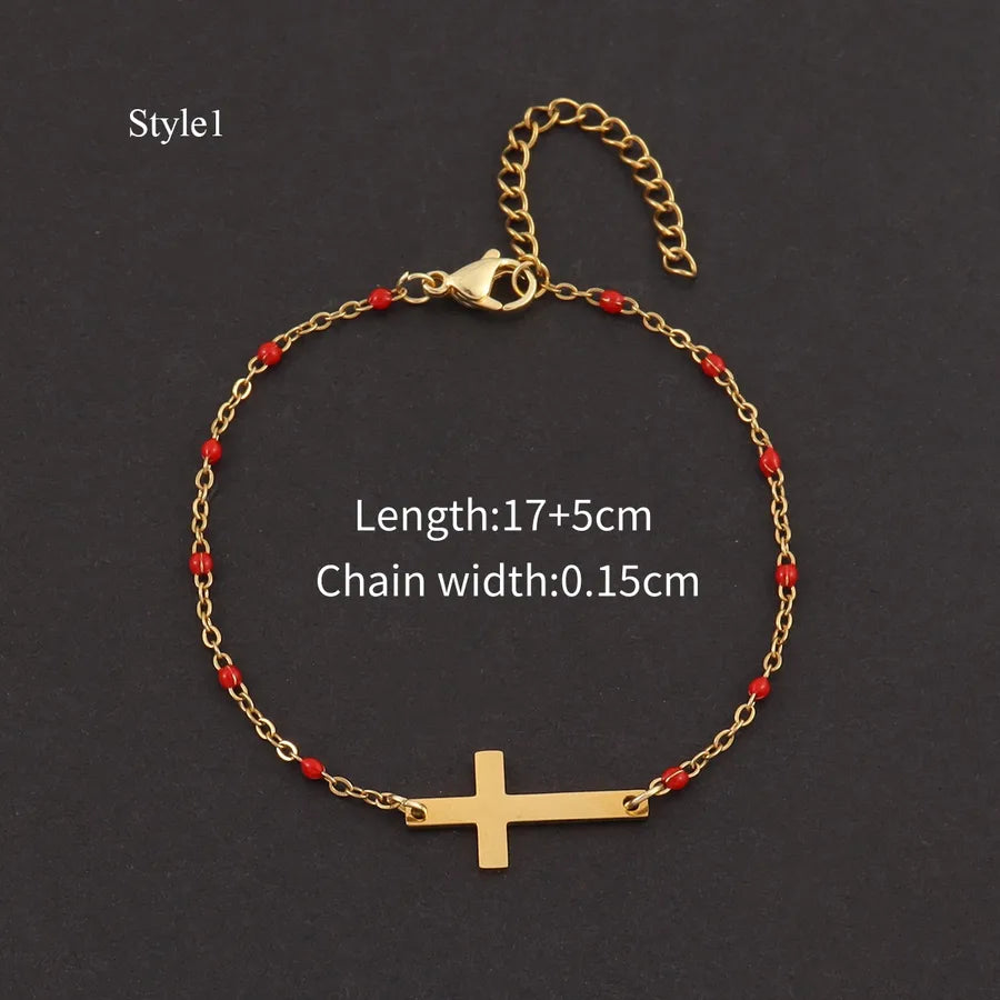 pulsera 201 acero inoxidable bañado en oro con circón Loyobriyida fondo blanco