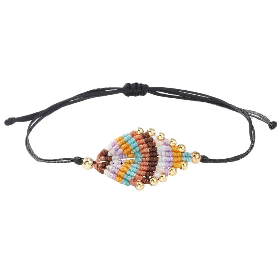 pulsera cobre bead wax line diseño hoja Loyobriyida fondo blanco