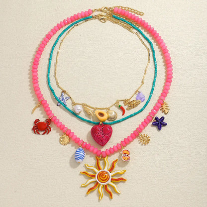 collar aleación diseño sol Loyobriyida fondo blanco
