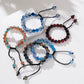 pulsera glass/colored glaze diseño geométrico Loyobriyida fondo blanco