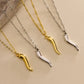 collar 304 acero inoxidable bañado en oro 18k sin piedra Loyobriyida fondo blanco