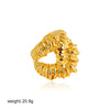 anillo aleación bañado en oro 14K diseño geométrico Loyobriyida fondo blanco