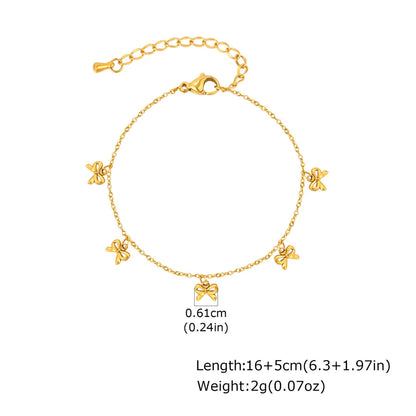 pulsera 201 acero inoxidable bañado en oro 18k diseño lazo Loyobriyida fondo blanco