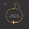 pulsera 201 acero inoxidable bañado en oro con circón Loyobriyida fondo blanco