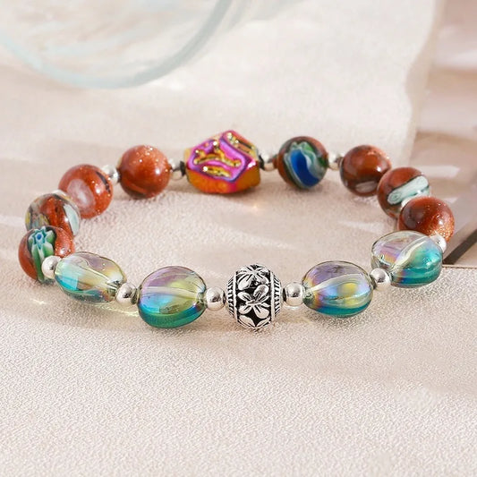 pulsera artificial cristal diseño geométrico Loyobriyida fondo blanco