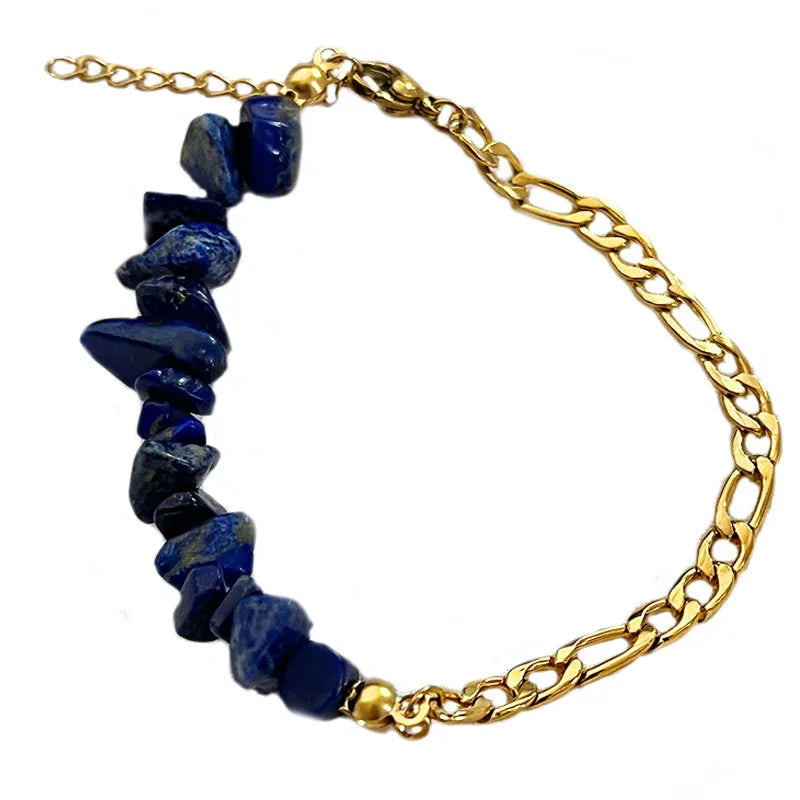 pulsera 304 acero inoxidable diseño bicolor Loyobriyida fondo blanco