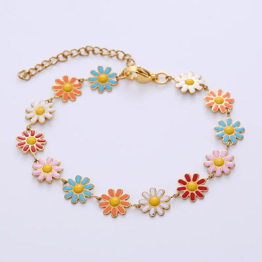 pulsera 304 acero inoxidable bañado en oro 18k con no inlaid Loyobriyida fondo blanco