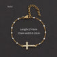 pulsera 201 acero inoxidable bañado en oro con circón Loyobriyida fondo blanco