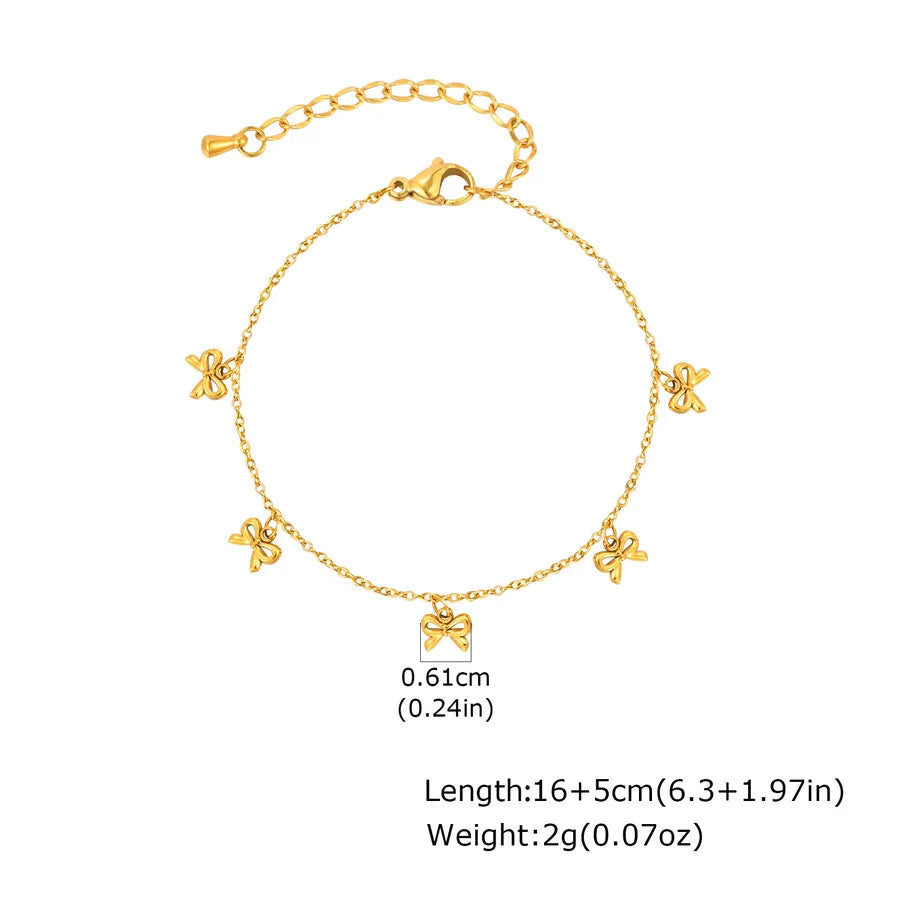 pulsera 201 acero inoxidable bañado en oro 18k diseño lazo Loyobriyida fondo blanco