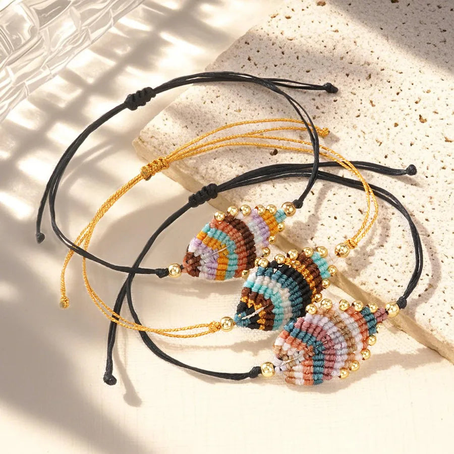 pulsera cobre bead wax line diseño hoja Loyobriyida fondo blanco