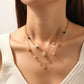 collar 304 acero inoxidable bañado en oro 18k sin piedra Loyobriyida fondo blanco