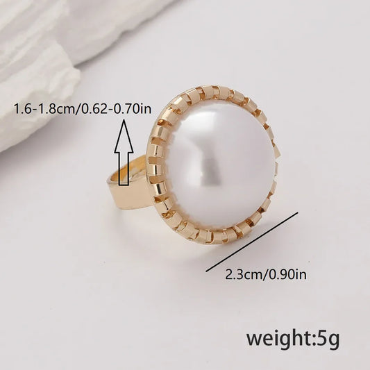 anillo abierto aleación de zinc diseño geométrico Loyobriyida fondo blanco