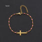 pulsera 201 acero inoxidable bañado en oro con circón Loyobriyida fondo blanco