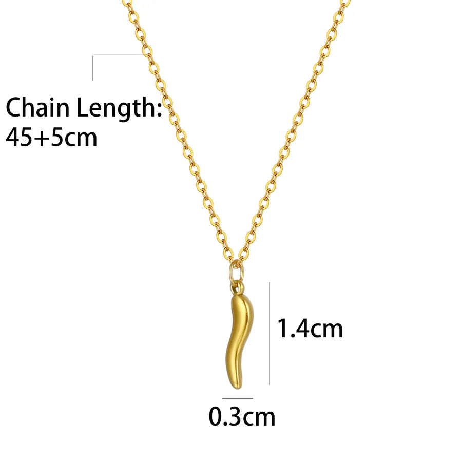 collar 304 acero inoxidable bañado en oro 18k sin piedra Loyobriyida fondo blanco