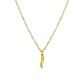 collar 304 acero inoxidable bañado en oro 18k sin piedra Loyobriyida fondo blanco
