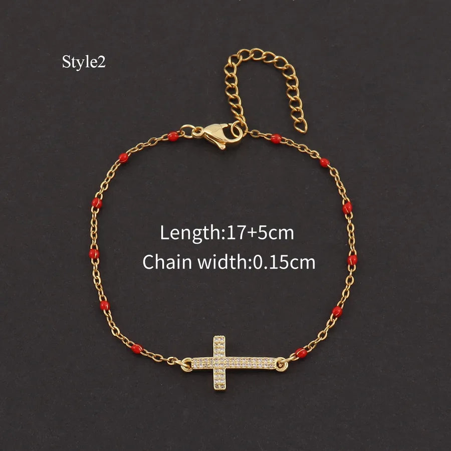 pulsera 201 acero inoxidable bañado en oro con circón Loyobriyida fondo blanco