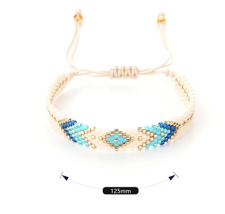 pulsera cristal diseño rhombus Loyobriyida fondo blanco