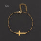pulsera 201 acero inoxidable bañado en oro con circón Loyobriyida fondo blanco