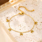 pulsera 201 acero inoxidable bañado en oro 18k diseño lazo Loyobriyida fondo blanco